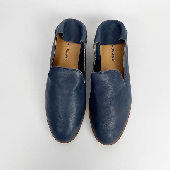 Lucky Brand Cahill Leather Loafer Flats Slip On Mule Sandals Fold Down Back Heel - Picture 9 of 15